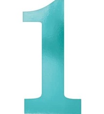 Metallic Blue Number 1 Cutouts 6ct