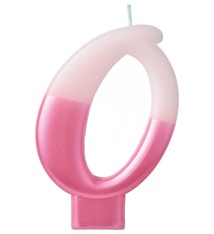 Numeral Candle #0 - Pink