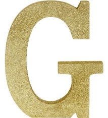 Glitter Gold Letter G Sign