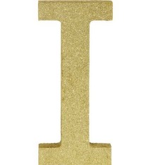 Glitter Gold Letter I Sign