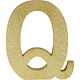 Glitter Gold Letter Q Sign