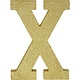 Glitter Gold Letter X Sign