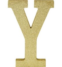 Glitter Gold Letter Y Sign