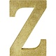 Glitter Gold Letter Z Sign