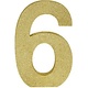 Glitter Gold Number 6 Sign