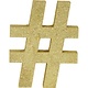 Glitter Gold # Symbol Sign