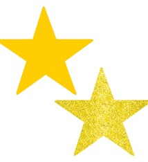 5" Star Cutouts Yellow Sunshine