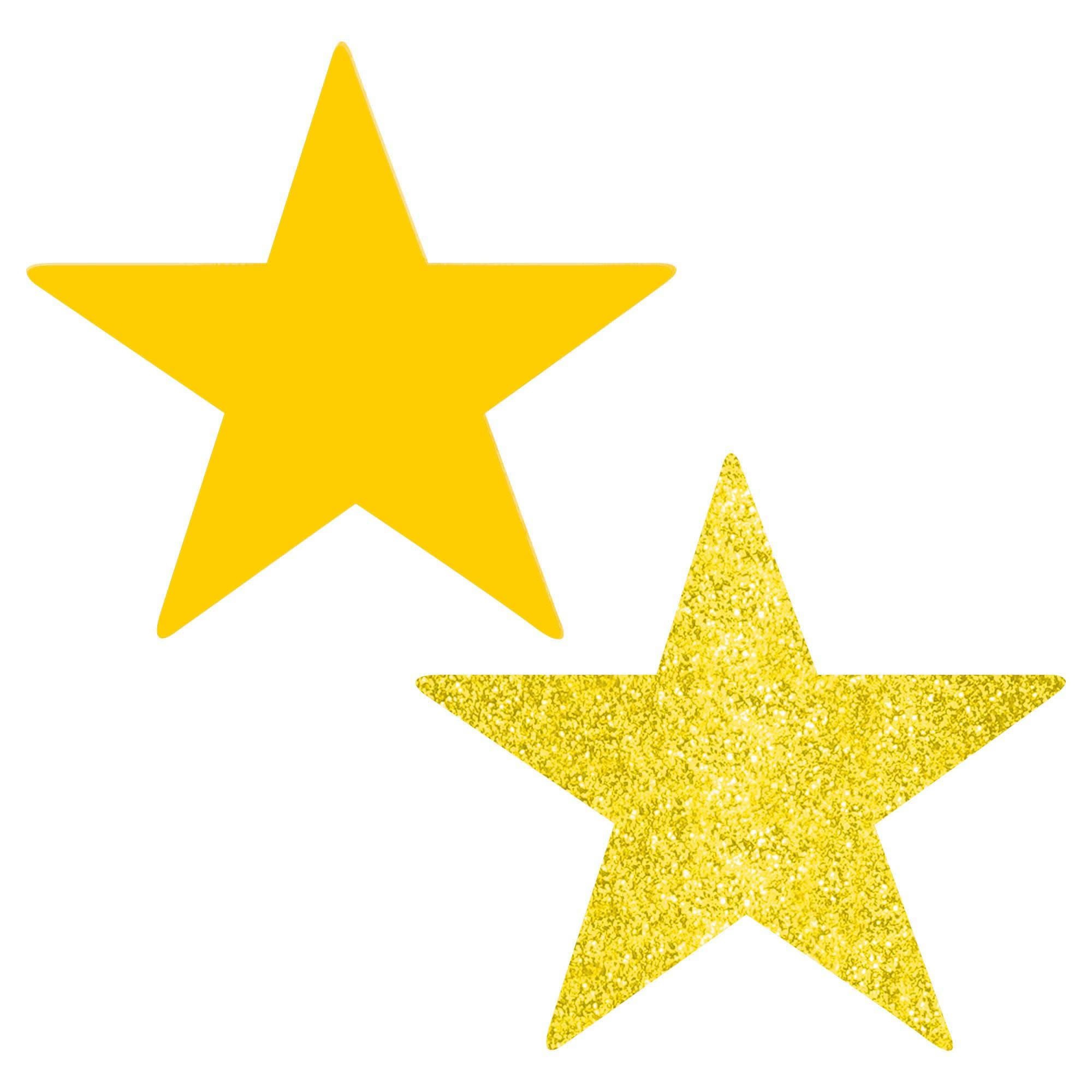 5" Star Cutouts Yellow Sunshine