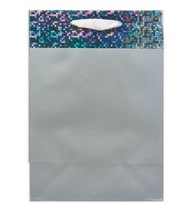 Silver Holographic Medium Size Gift Bag