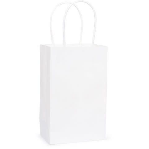 White Solid Kraft Bag - Small