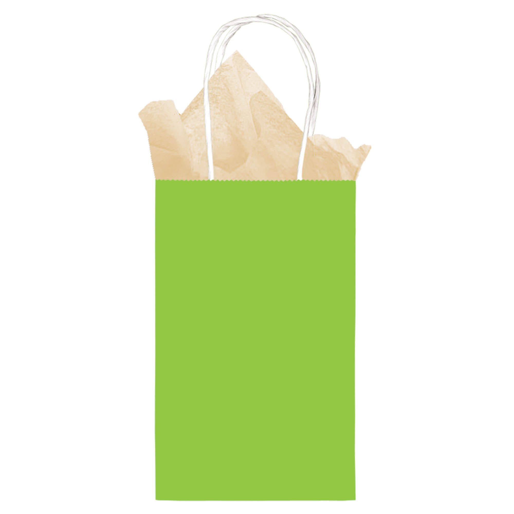 Lime Solid Kraft Bag - Small