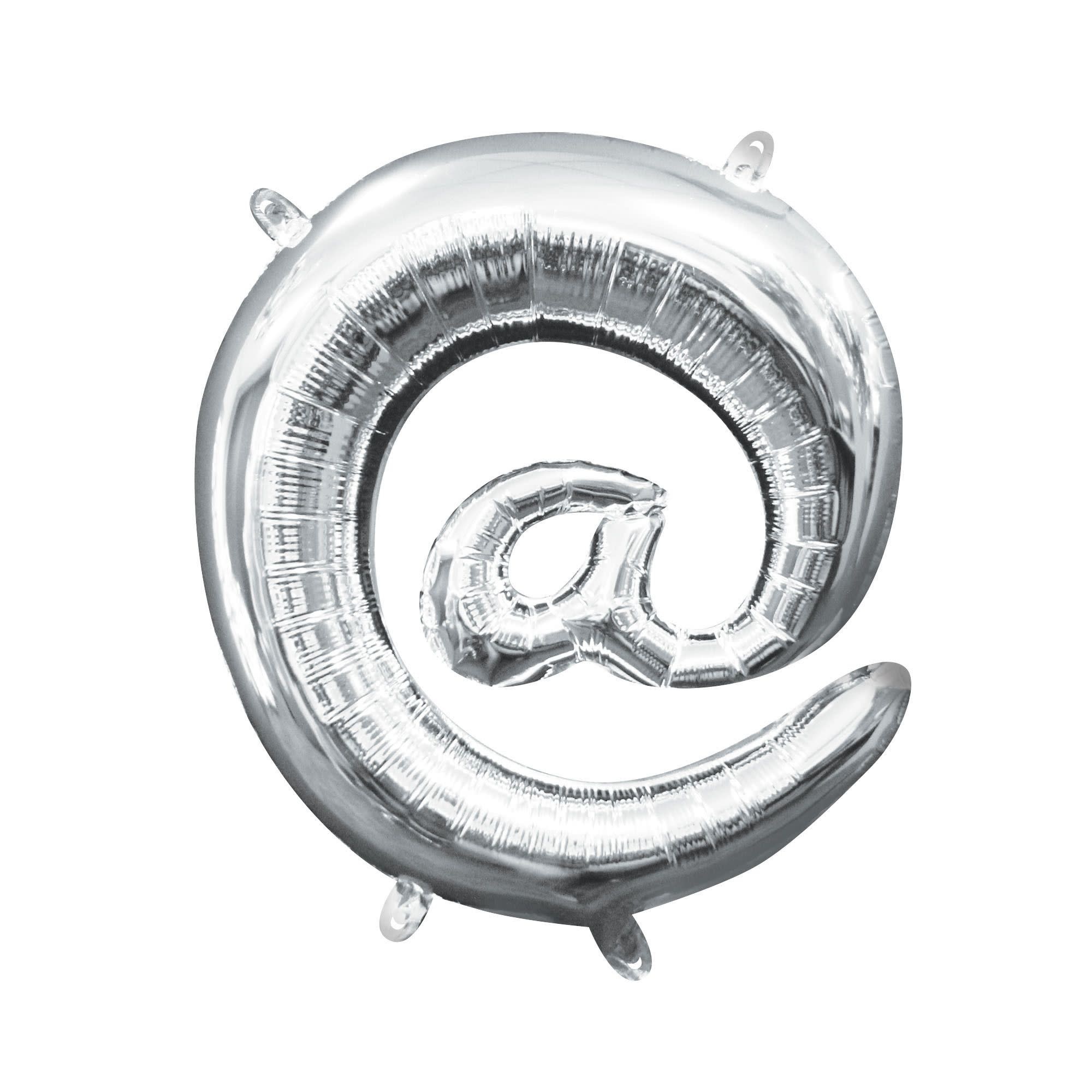 Silver Symbol "@" Mylar Air-Filled Balloon - 16"