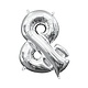 Silver Symbol "&" Mylar Air-Filled Balloon - 16"