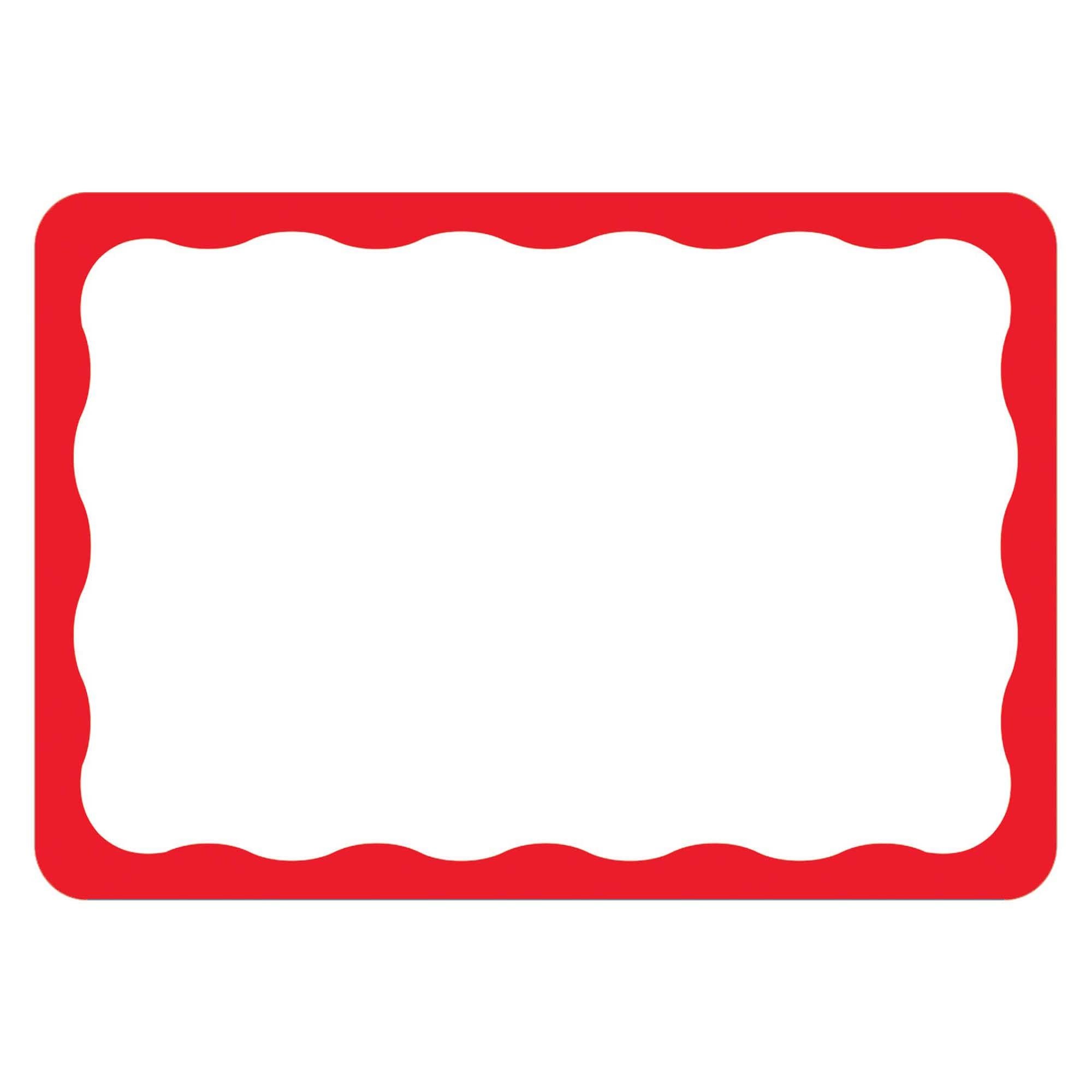 Red Border Name Tags
