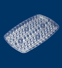 Clear Crystal Cut Tray 7" by 12"