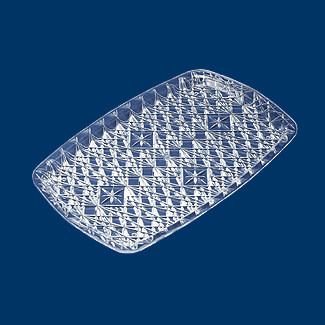 Clear Crystal Cut Tray 7" by 12"