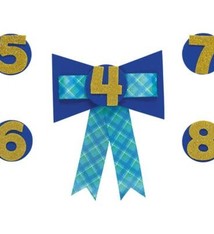 Personalized Blue Birthday Award Ribbon 4-9