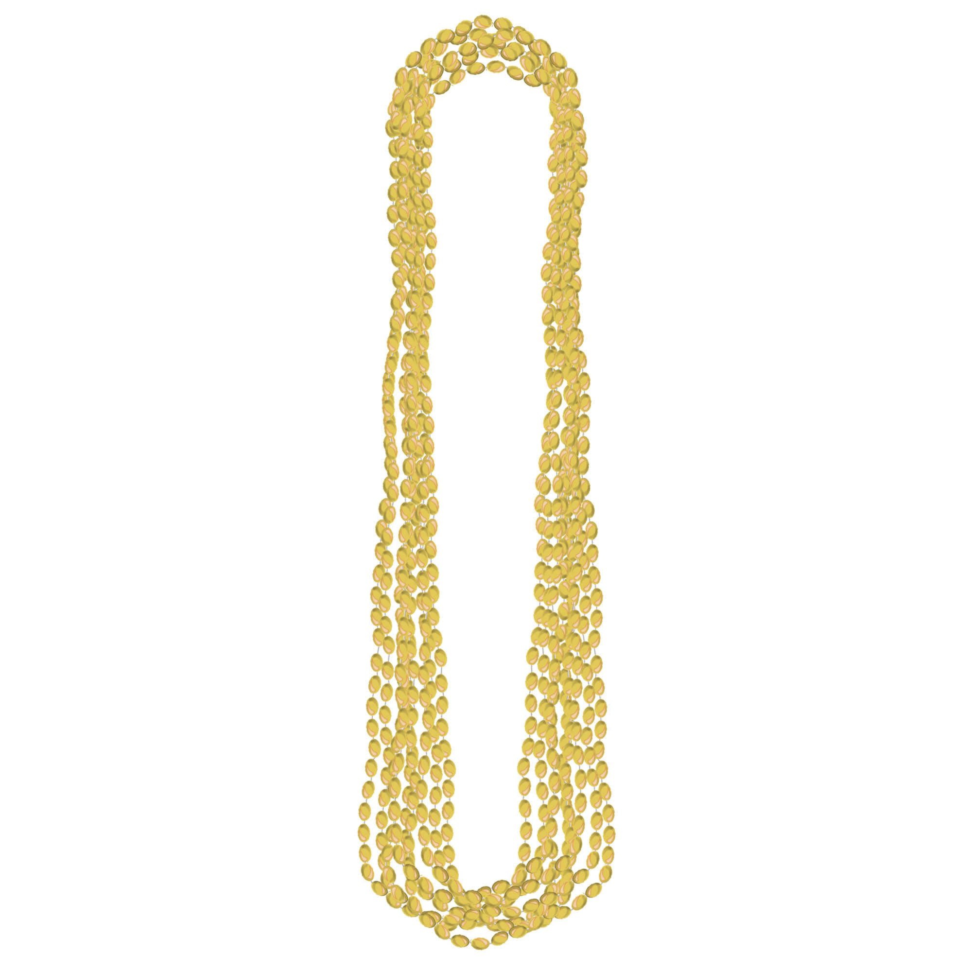 Gold Metallic Bead Necklaces