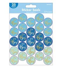 Baby Shower Sticker Seals - Boy