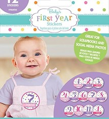 Amscan Baby Month Sticker Girl