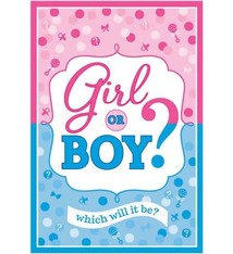 Gender Reveal Invitations, 8-Pack