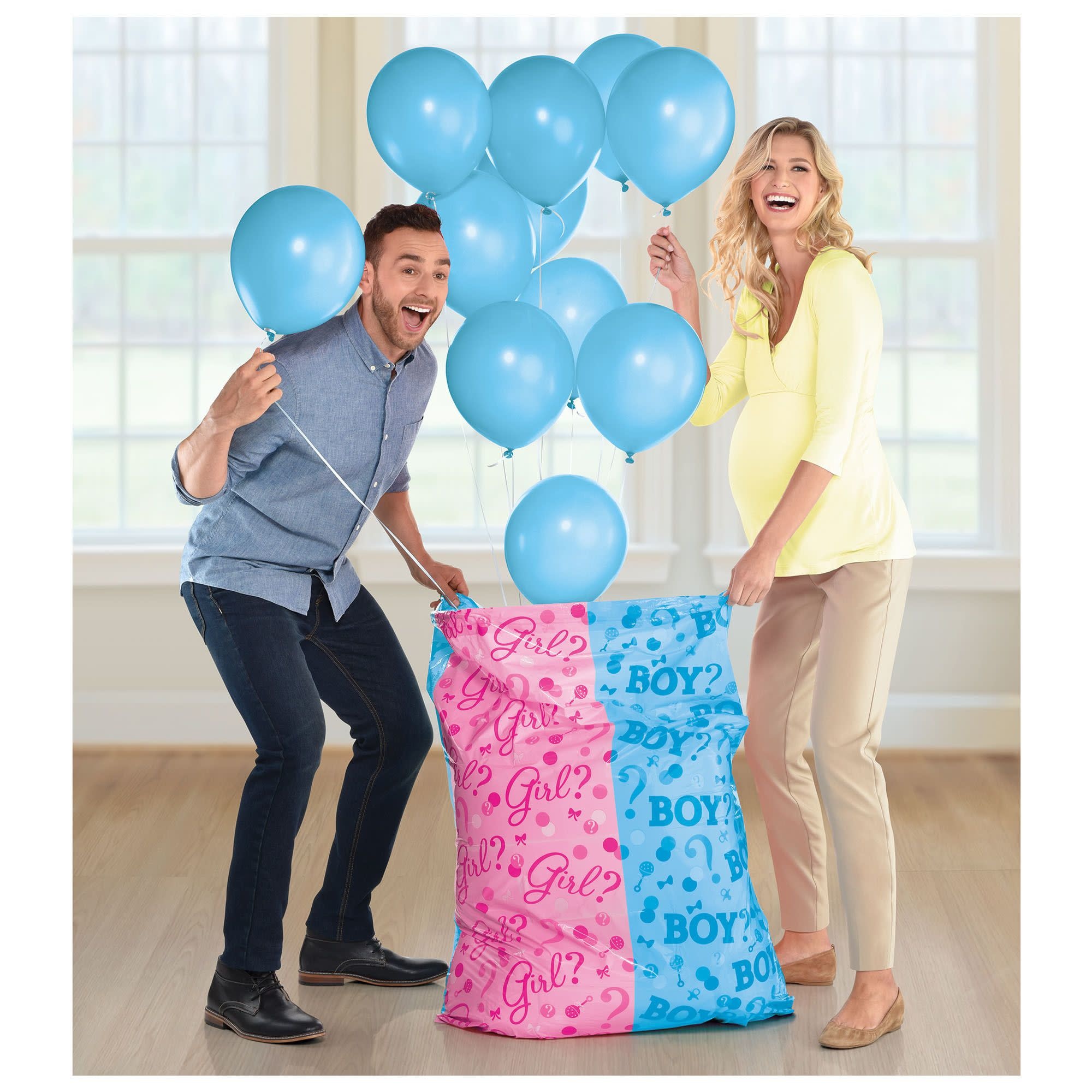 Gift Sack Reveal W/Balloons - Boy