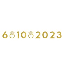 Customizable Wedding Banner- Gold