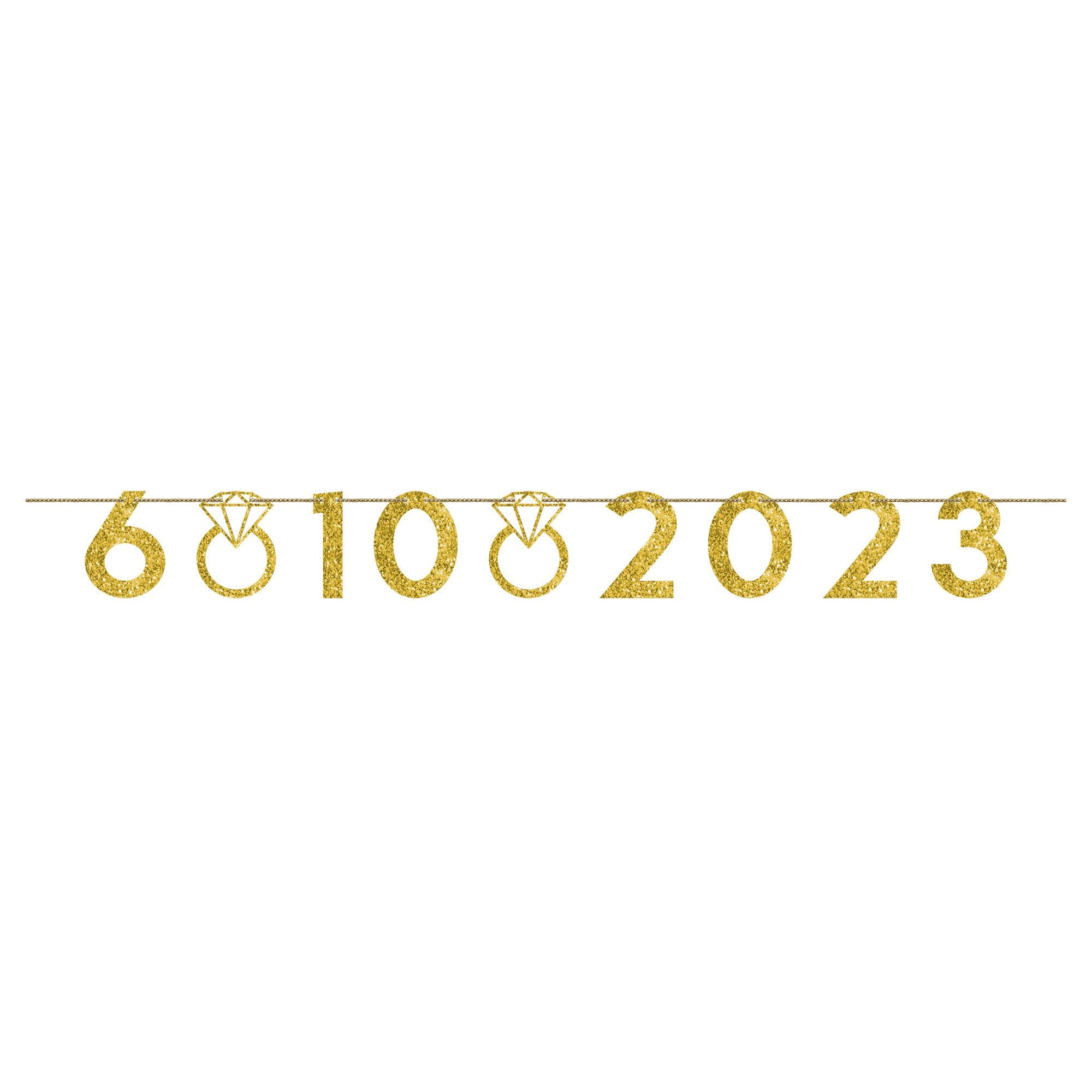 Customizable Wedding Banner- Gold