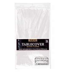 54" X 108" Plastic Table Cover - Clear