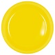 10" Round Plastic Plates, Mid Ct. - Yellow Sunshine