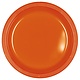 7" Round Plastic Plates, Mid Ct. - Orange Peel