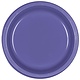 7" Round Plastic Plates, Mid Ct. - New Purple