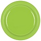 7" Round Plastic Plates, Mid Ct. - Kiwi