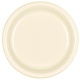 7" Round Plastic Plates, Mid Ct. - Vanilla Creme