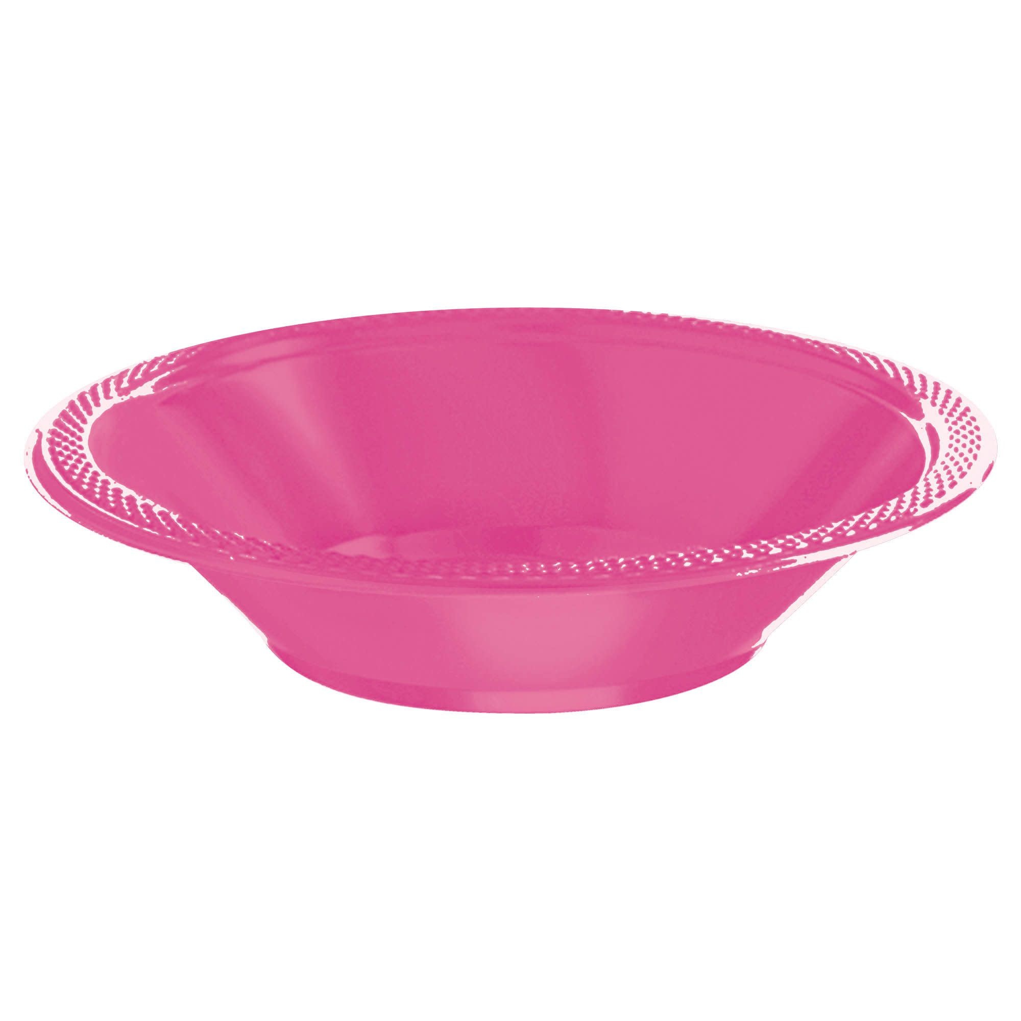 Bright Pink Plastic Bowls, 12oz.