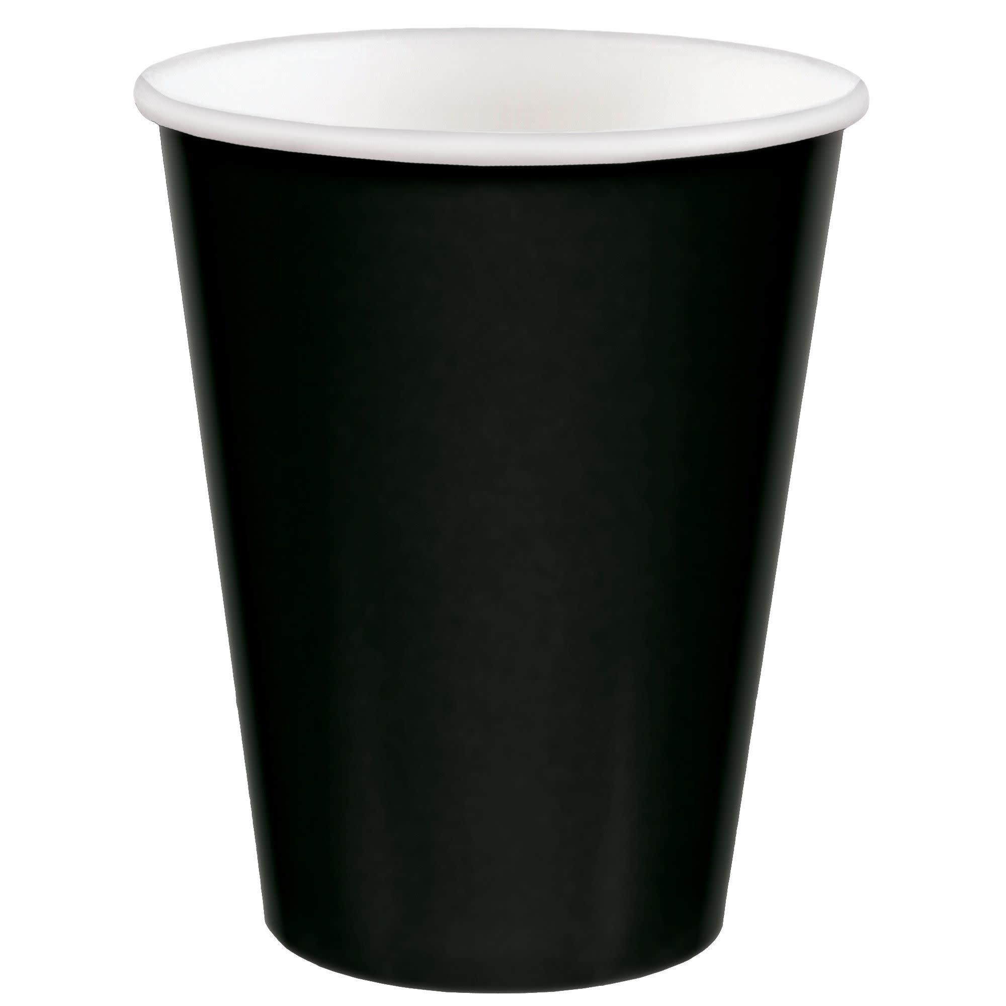 Jet Black Paper Cups, 9oz.