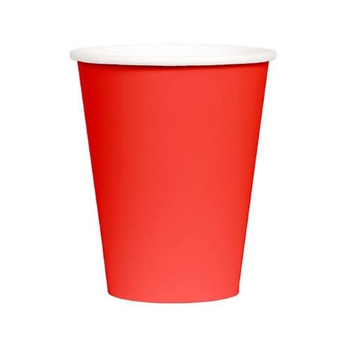 Apple Red Paper Cups, 9oz.