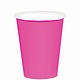 Bright Pink Paper Cups, 9oz.