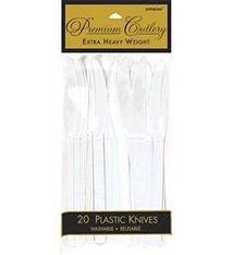 Frosty White Premium Heavy Weight Plastic Knives