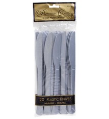 Silver Premium Heavy Weight Plastic Knives