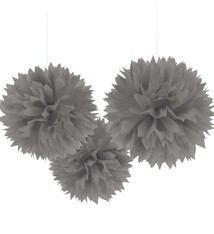 Silver Paper Fluffy Decorations