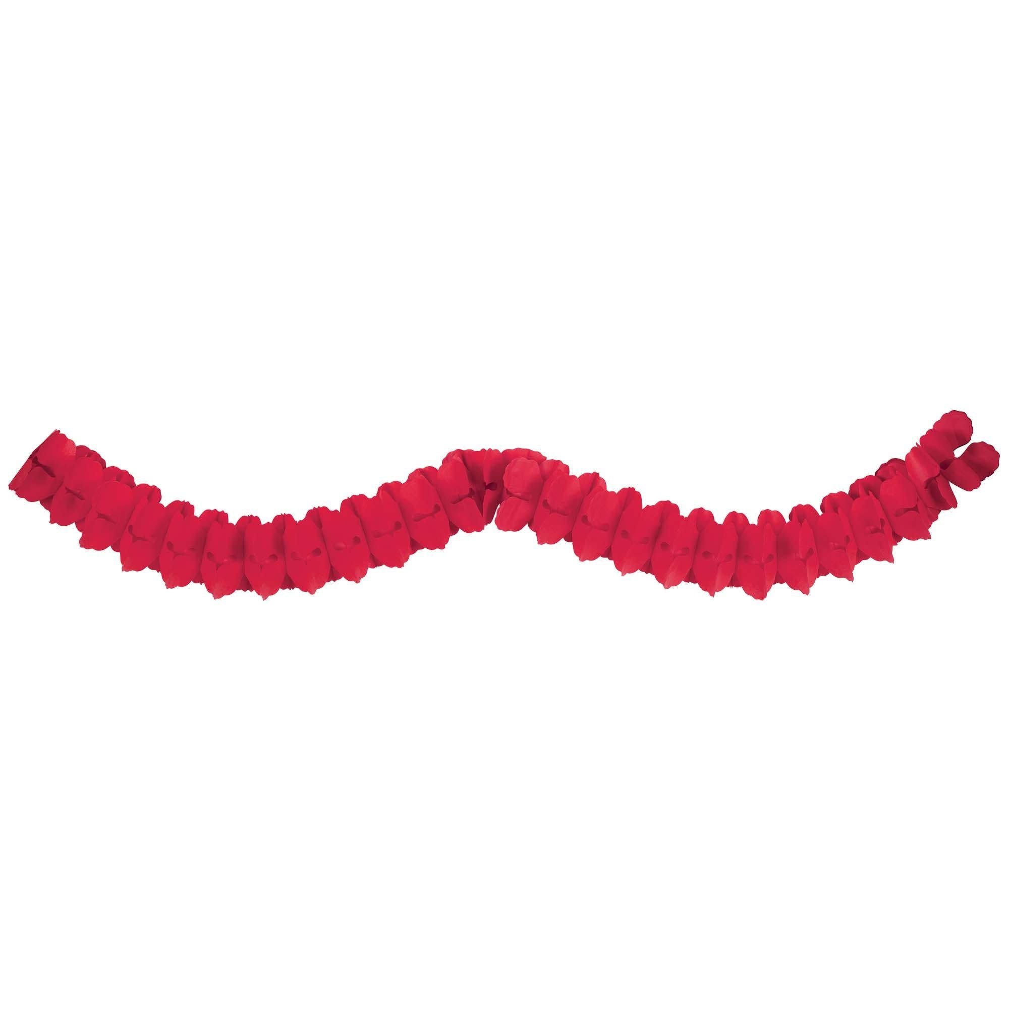 Apple Red Paper Garland, 12'