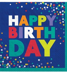 Bold Happy Birthday Beverage Napkins