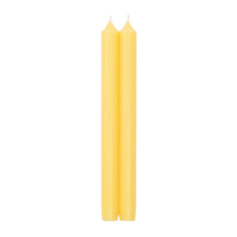 Straight Taper 10" Candles in Yellow - 2 Candles Per Package