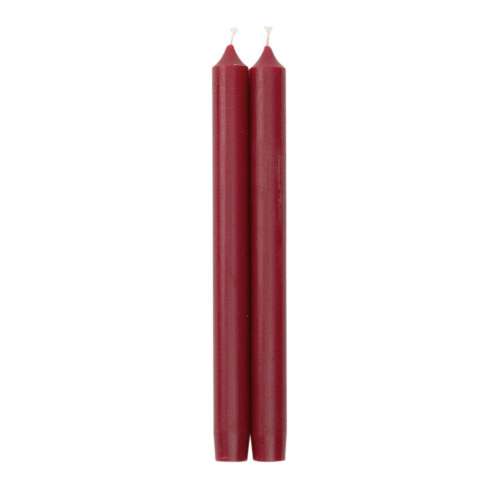 Straight Taper 10" Candles in Bordeaux - 2 Candles Per Package