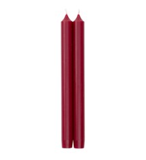 Straight Taper 10" Candles in Cranberry - 2 Candles Per Package