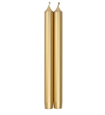 Straight Taper 12" Candles in Gold - 2 Candles Per Package
