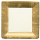 Gold Leaf Square Paper Dinner Plates in Ivory - 8 Per Package