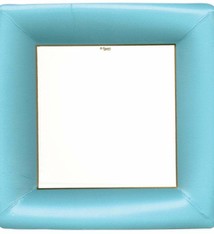 Grosgrain Square Paper Dinner Plates in Mediterranean Blue - 8 Per Package