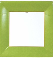 Grosgrain Square Paper Dinner Plates in Moss Green - 8 Per Package
